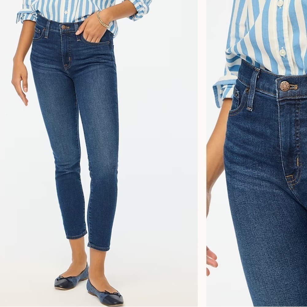J. Crew Blue Skinny Jeans High-Rise 9” Skinny